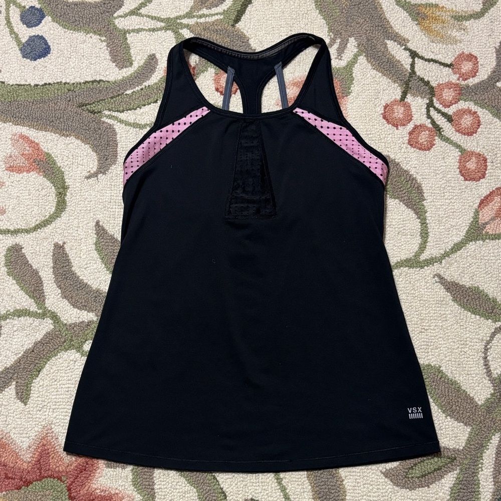 VSX Sport Black Tank Top, Racerback, pink, Small